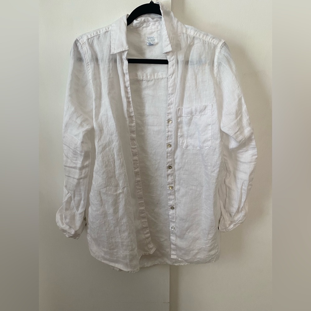 Sigrid Olsen white button down